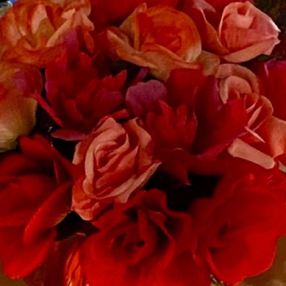 Elegant Floral Arrangement with Red and White Roses Wedding Centerpiece Handmade
